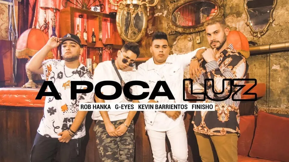 Portada de “A Poca Luz” con Rob Hanka, G-Eyes, Kevin Barrientos y Finisho